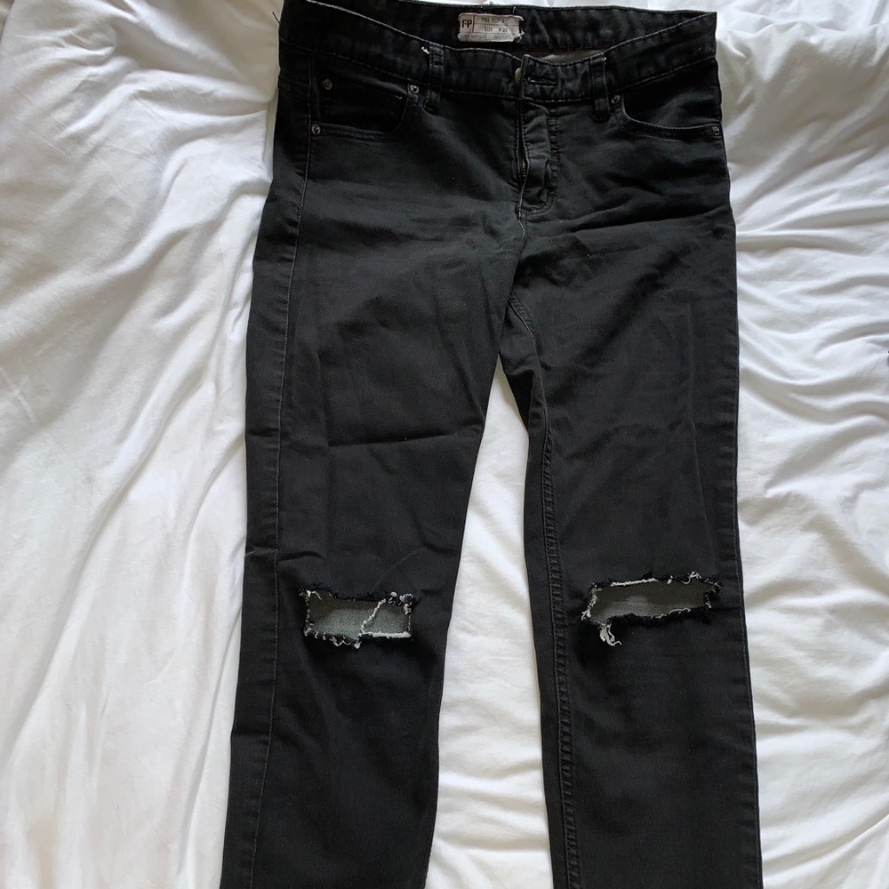 Free People Black Skinny Jeans